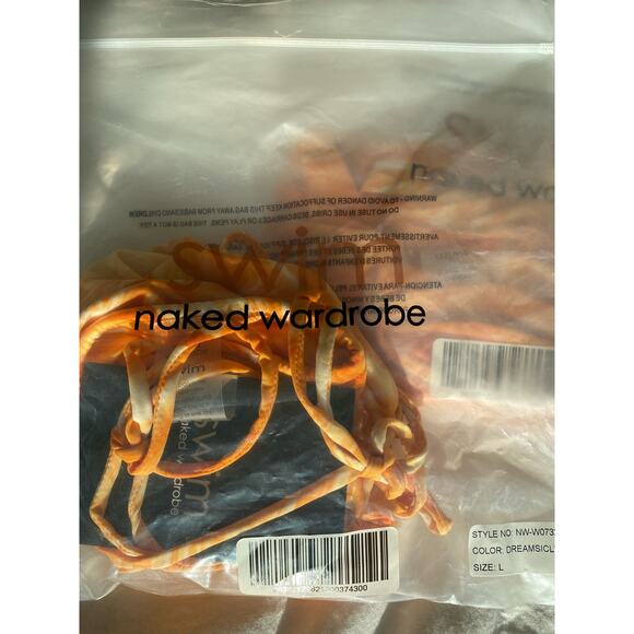 Naked Wardrobe Bikini Swim  Suit in Dreamsicle - Picture 5 of 5